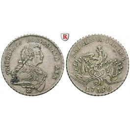 Brandenburg-Preussen, Königreich Preussen, Friedrich II., 1/2 Reichstaler 1750, ss+