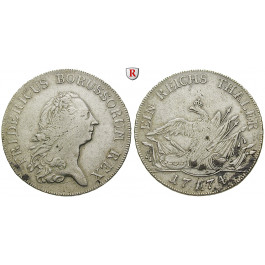Brandenburg-Preussen, Königreich Preussen, Friedrich II., Reichstaler 1774, ss+