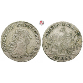 Brandenburg-Preussen, Königreich Preussen, Friedrich II., 1/2 Reichstaler 1765, ss+