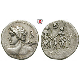 Römische Republik, L. Caesius, Denar 112/111 v.Chr., ss-vz/ss