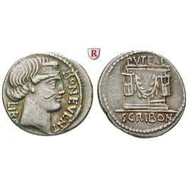 Römische Republik, L.Scribonius Libo, Denar 62 v.Chr., ss