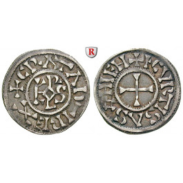Karolinger, Karl der Kahle, Denar, ss+