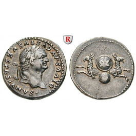 Römische Kaiserzeit, Vespasianus, Denar 80-81, f.vz