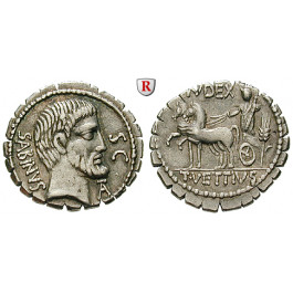 Römische Republik, T. Vettius Sabinus, Denar, serratus 99 v.Chr., ss-vz