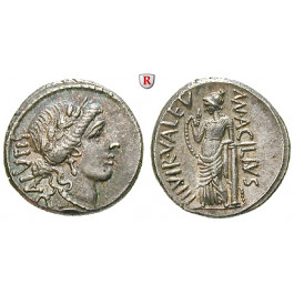 Römische Republik, Man. Acilius Glabrio, Denar 49 v.Chr., vz