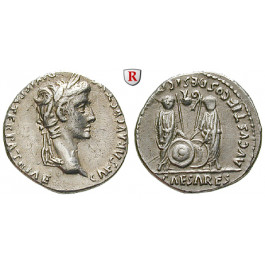 Römische Kaiserzeit, Augustus, Denar 2 v.-4 n.Chr., ss-vz