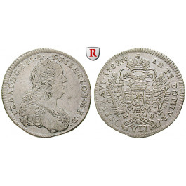 Römisch Deutsches Reich, Franz I., 7 Kreuzer 1762, ss/ss-vz