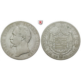 Sachsen, Sachsen-Meiningen, Bernhard Erich Freund, Vereinstaler 1862, ss