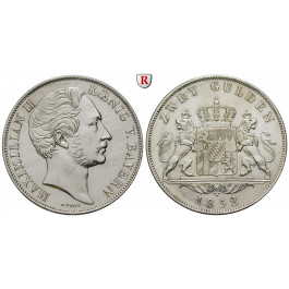 Bayern, Königreich, Maximilian II., Doppelgulden 1852, vz