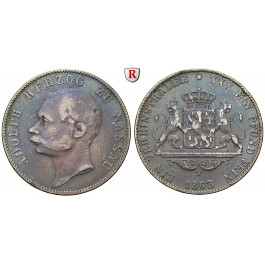Nassau, Herzogtum Nassau, Adolph, Vereinstaler 1863, ss