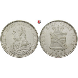 Sachsen, Königreich Sachsen, Friedrich August I., Konventionstaler 1826, ss+