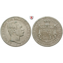 Sachsen, Sachsen-Altenburg, Ernst, Vereinstaler 1858, ss
