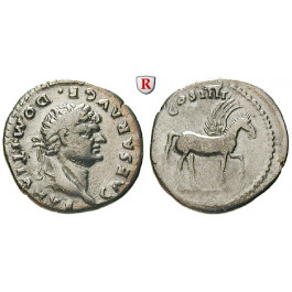 Römische Kaiserzeit, Domitianus, Caesar, Denar 76-77, ss