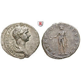 Römische Kaiserzeit, Traianus, Denar 114-116, ss-vz/ss