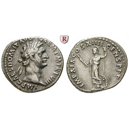 Römische Kaiserzeit, Domitianus, Denar 88-89, ss-vz