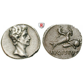 Römische Kaiserzeit, Augustus, Denar 18-16 v.Chr., ss+
