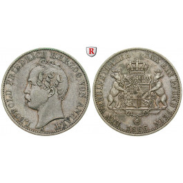 Anhalt, Anhalt-Dessau, Leopold Friedrich, Vereinstaler 1866, ss+