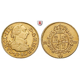 Spanien, Carlos III., 1/2 Escudo 1786, ss-vz