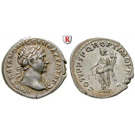 Römische Kaiserzeit, Traianus, Denar 108-109, ss-vz/vz