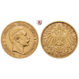 Deutsches Kaiserreich, Preussen, Wilhelm II., 10 Mark 1904, A, ss+, J. 251