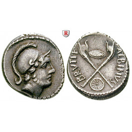 Römische Republik, D. Iunius Brutus Albinus, Denar 48 v.Chr., ss-vz