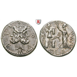 Römische Republik, M. Furius, Denar 119 v.Chr., f.vz