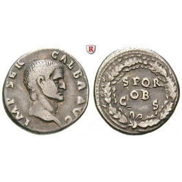Römische Kaiserzeit, Galba, Denar Juli 68-Jan.69, ss+