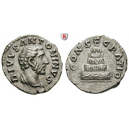 Römische Kaiserzeit, Antoninus Pius, Denar nach 161, vz