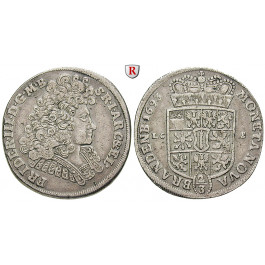 Brandenburg-Preussen, Kurfürstentum Brandenburg, Friedrich III., 2/3 Taler 1693, ss-vz