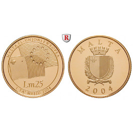 Malta, 25 Pounds 2004, 3,66 g fein, PP