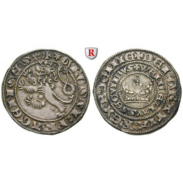 Böhmen, Königreich, Wenzel II., Prager Groschen o.J., vz