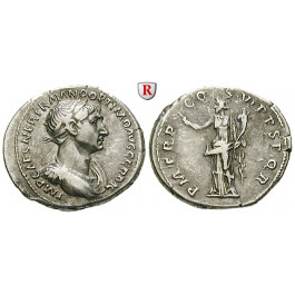 Römische Kaiserzeit, Traianus, Denar 114-116, ss+