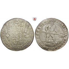 Braunschweig, Braunschweig-Wolfenbüttel, August der Jüngere, Reichstaler 1663, ss-vz