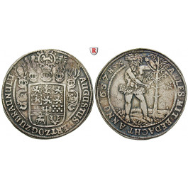 Braunschweig, Braunschweig-Wolfenbüttel, August der Jüngere, Reichstaler 1657, ss+