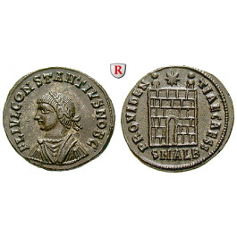 Römische Kaiserzeit, Constantius II., Caesar, Follis 325-326, vz+