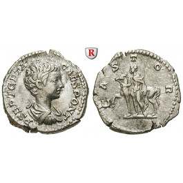 Römische Kaiserzeit, Geta, Caesar, Denar 204, ss+