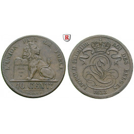 Belgien, Königreich, Leopold I., 10 Centimes 1833, vz-st