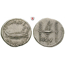 Römische Republik, Marcus Antonius, Denar 32-31 v.Chr., f.vz