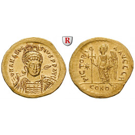 Byzanz, Anastasius I., Solidus 498-518, vz