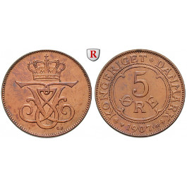 Dänemark, Christian IX., 5 Öre 1907, vz-st