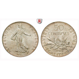 Frankreich, III. Republik, 50 Centimes 1900, vz-st