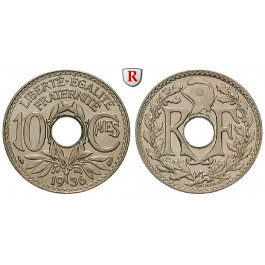 Frankreich, III. Republik, 10 Centimes 1936, st