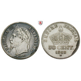 Frankreich, Napoleon III., 20 Centimes 1868, ss+