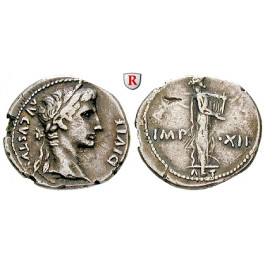 Römische Kaiserzeit, Augustus, Denar 11-10 v.Chr., ss