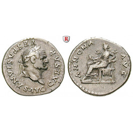 Römische Kaiserzeit, Vespasianus, Denar 78-79, ss