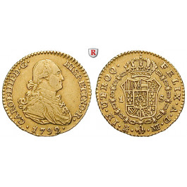 Spanien, Carlos IV., Escudo 1792, 2,91 g fein, ss+