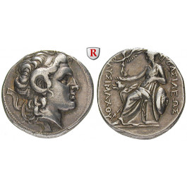 Thrakien, Königreich, Lysimachos, Tetradrachme 297-281 v.Chr., ss+