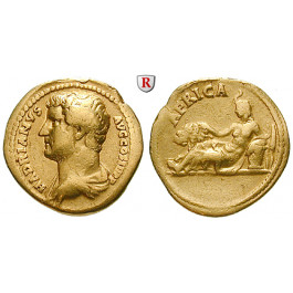 Römische Kaiserzeit, Hadrianus, Aureus 134-138, ss