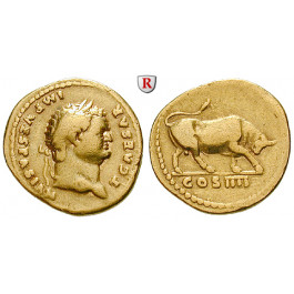Römische Kaiserzeit, Titus, Caesar, Aureus 75, ss+