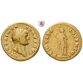 Römische Kaiserzeit, Domitianus, Caesar, Aureus 75, ss